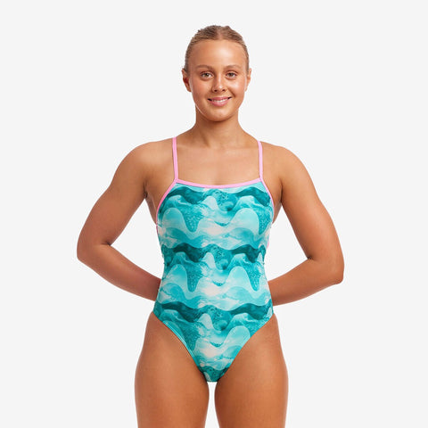 Funkita - Ladies Strapped In Swimsuit Teal Wave