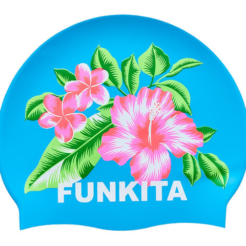 Funkita - Silicone Swimming Cap Blue Hawaii