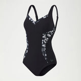 Speedo - Women's Swimsuit Shaping Printed LunaElustre Black/Grey