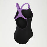 Speedo - Women's Swimsuit Medley Logo Black/Purple