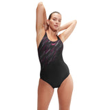 Speedo - Women's Swimsuit Hyperboom Placement Muscleback  Black/Pink