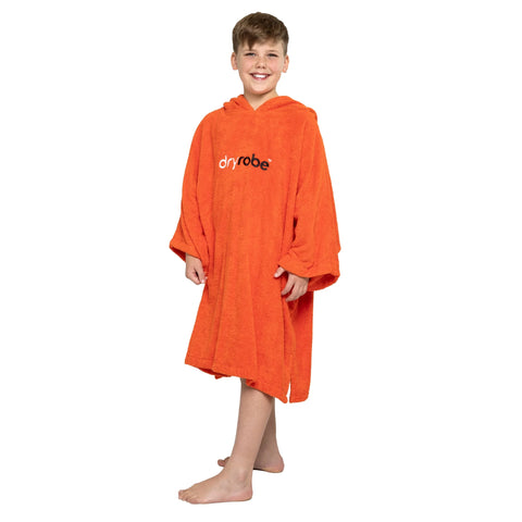 DRYROBE - Towel Poncho Hooded Changing Robe Orange