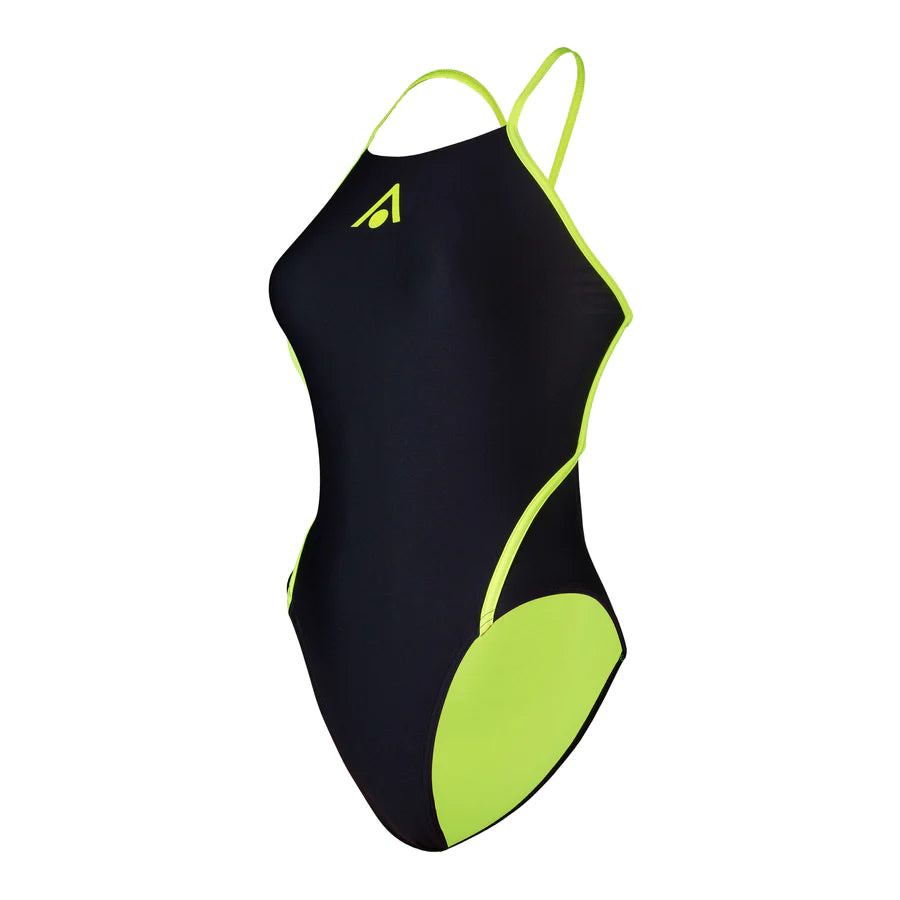 Aquasphere - Women's Swimsuit Essential Diamond Back Adjustable Black/Yellow