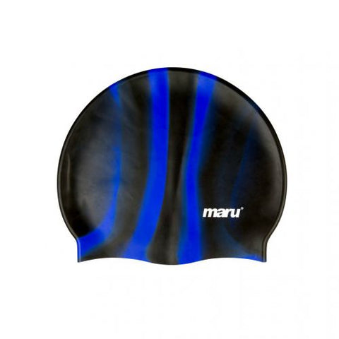 Maru - Silicone Swim Cap Black/Blue