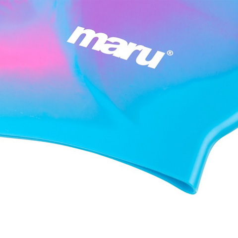 Maru - Silicone Swim Cap Pink Blue and Purple