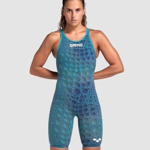 Arena - Female Racesuit Powerskin Carbon Air2  Open Back - Abyss Caimano