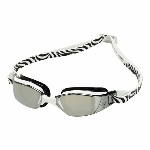 Michael Phelps - Xcedd Racing Goggles Bleck/White Mirrored