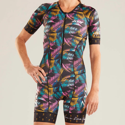 Zoot - Women's Ltd Triathlon Short Sleeve Racesuit Ali'i 19