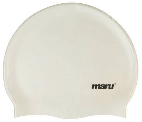 Maru - White Silicone Swim Hat