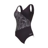Zoggs - Womens Swimsuit Linear Front Crossover Scoopback