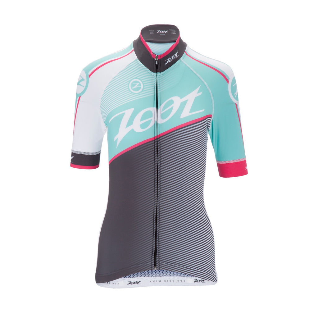 Zoot - Womens Cycle TEAM Jersey Aquamarine/Passion Fruit