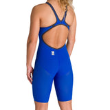 Arena - Female Racesuit Powerskin Carbon Air 2 Open Back Blue/Grey/Yellow