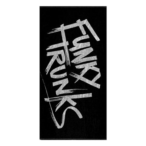 Funky Trunks - Cotton Jacquard Towel Tagged Black