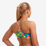 FUNKITA - Ladies Swim Crop Top Blocked Dotty