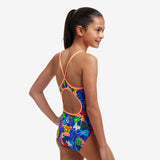 FUNKITA - Girls Swimsuit Diamond Back One Piece Blues Baby