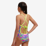 FUNKITA - Girls Swimsuit Tie Me Tight One Piece Stellar Stars