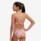 FUNKITA - Girls Swimsuit Tie Me Tight One Piece Summer Garden