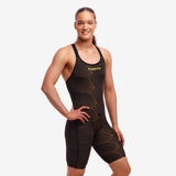 FUNKITA - Ladies Legsuit Swimsuit Fast Legs one piece Gold Weaver