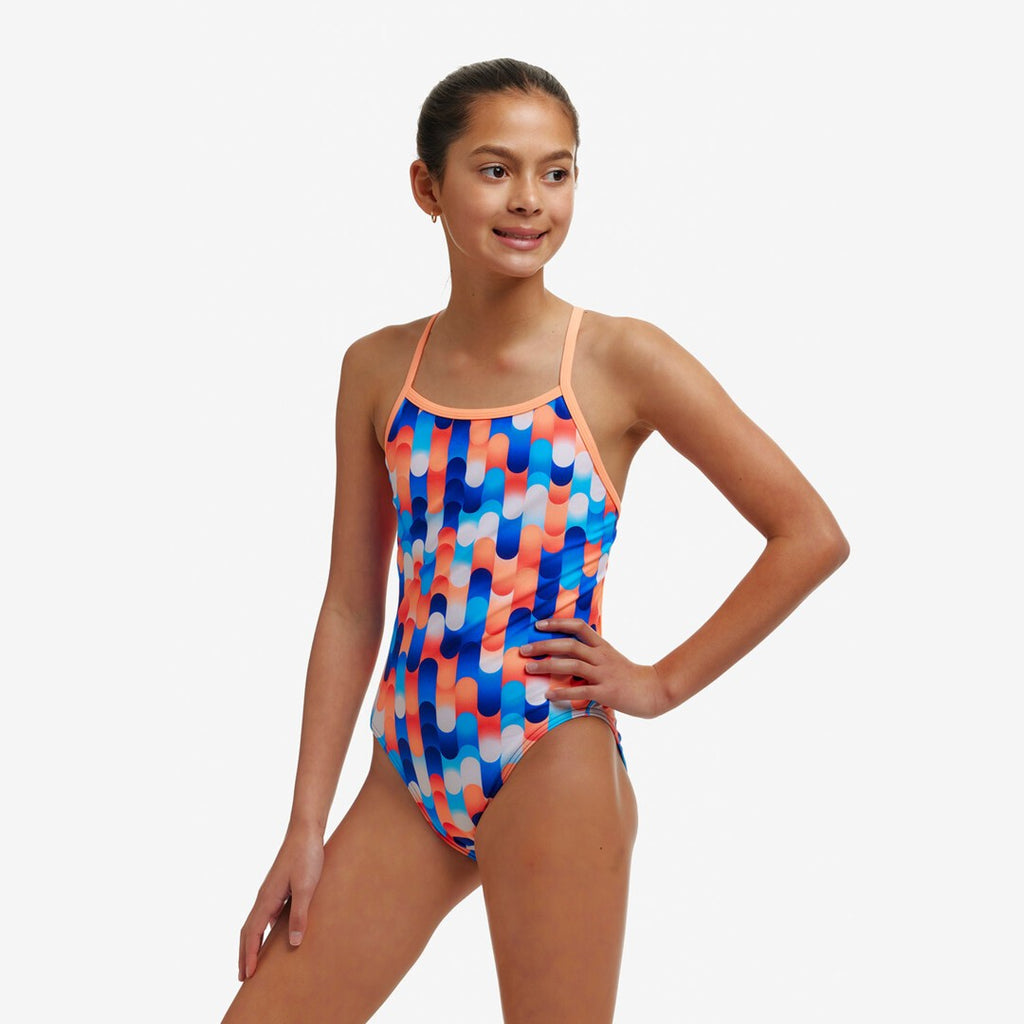 FUNKITA - Girls Swimsuit Single Strap One Piece Tail End