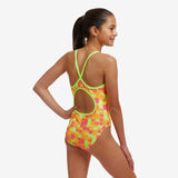 FUNKITA - Girls Swimsuit Diamond Back One Piece Little Dotty