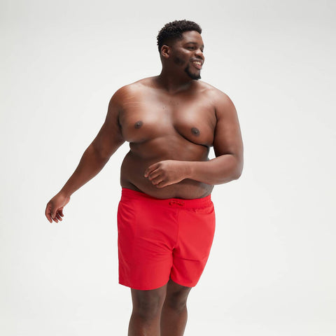 Speedo - Men's Plus Size 16" Swim Shorts Red