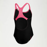 Speedo - Girls Swimsuit Medley Logo Medalist Black/Pink
