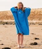 DRYROBE - Towel Poncho Hooded Changing Robe Cobalt Blue