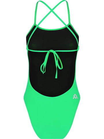 Squiggle Piped Scoop Neck Front Lined Swimsuit, Swimsuits