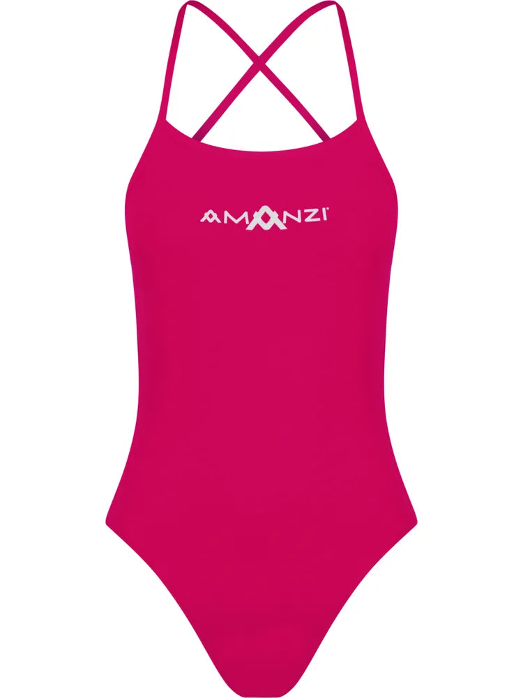 Amanzi - Women's Swimsuit Tie Back Ruby