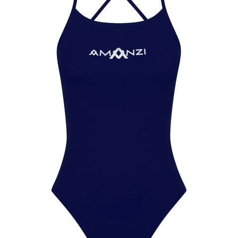 Amanzi Tie Back swimsuit Sapphire