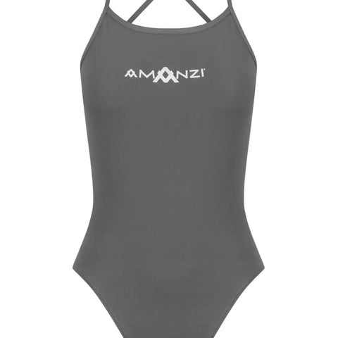 Amanzi - Ladies tie Back Swimsuit Shadow
