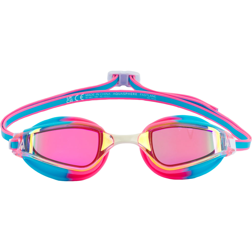 Aquasphere - Goggles Fastlane Pink Iridescent Mirrored Lens Pink/Blue