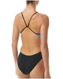 TYR - Womens Swimsuit Curafast CUTOUTFIT Solid Splice- Royal/Blue/Black