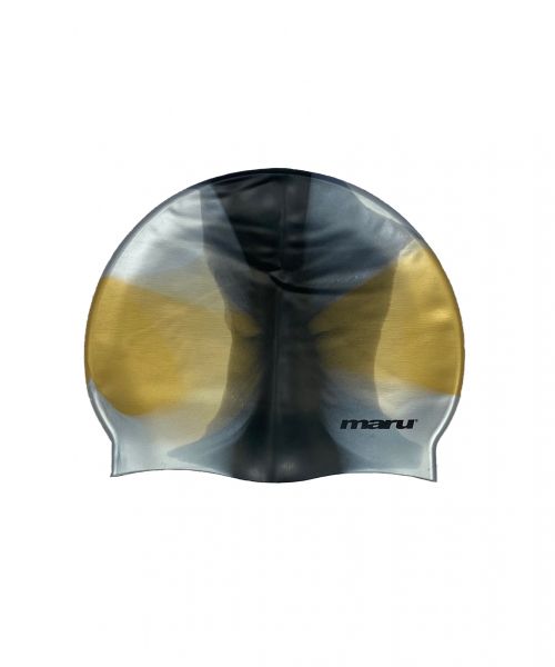 Maru - Swim Hat Silicone Black/Silver/Gold