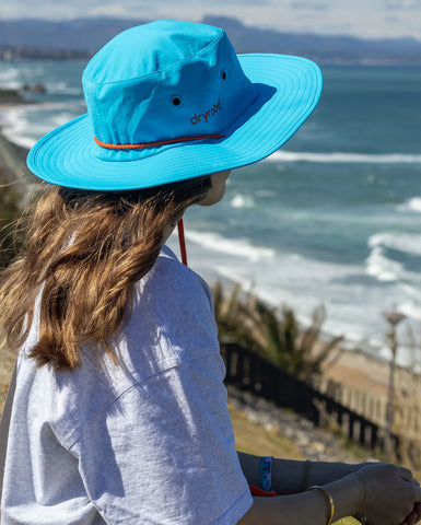 Dryrobe - Quick Dry Cap Brimmed Hat One Size Blue sharks swim shop