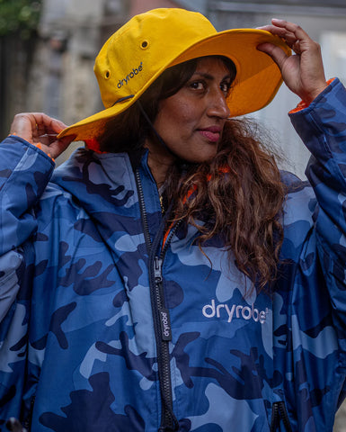 Dryrobe - Quick Dry Cap Brimmed Hat One Size Yellow sharks swim shop