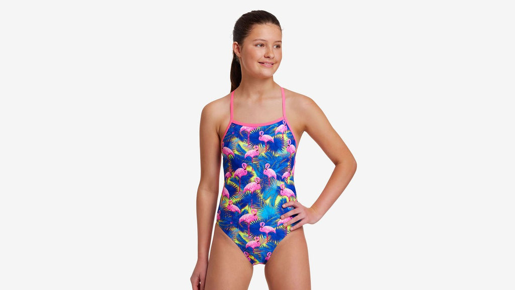 FUNKITA - Girls Swimsuit Strapped in One Piece Mingo Magic