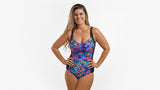 FUNKITA - Ladies Swimsuit Ruched One Piece Peacock Paradise