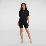 Speedo - Women's Swimwear Short Sleeved Sun Protection Top Black