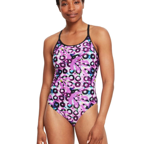 Zoggs - Womens Swimsuit Sprintback Loopy Print