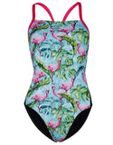 Michael Phelps - Womens Swimsuit Flamingo Open Back