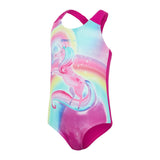 Speedo - Girls Swimsuit Digital Placement 1 Piece Pink