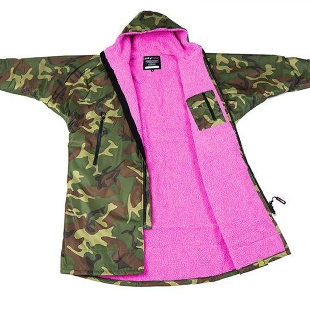 DRYROBE - Coat Long Sleeve Camo & Pink