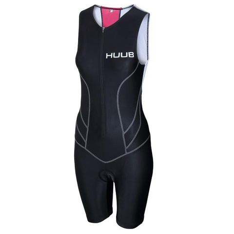 HUUB - Womens Essential Tri Suit Black/Pink - Sharks Swim Shop