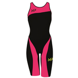 Michael Phelps - Womens Racesuit Open Back XPresso Black/Bright Pink