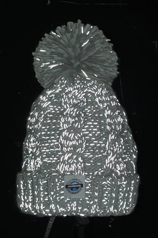 Swimzi - Super Bobble Hat Cable Knit Silver Grey