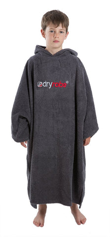 DRYROBE - Towel Poncho Hooded Changing Robe Slate Grey