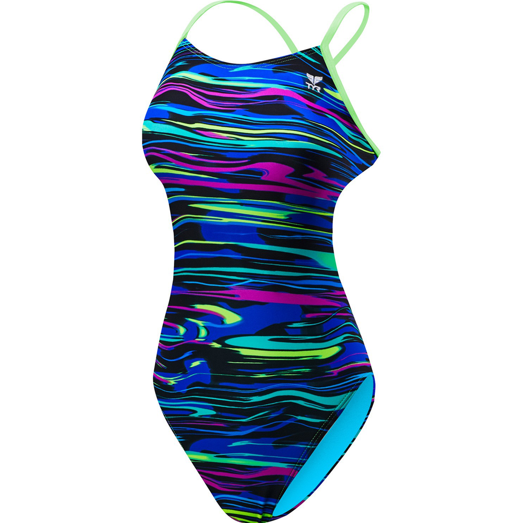 TYR - Womens Swimsuit Fresno CutOutFit Blue/Multi