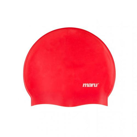 Maru - Silicone Swim Cap Red
