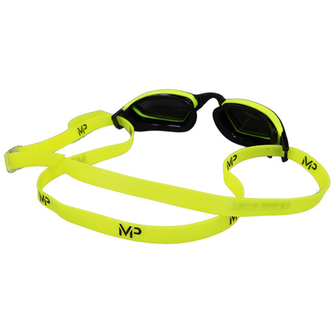 Michael Phelps - Goggles XCEED Mirrored - Black/Neon Yellow - Sharks Swim Shop